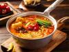 Pickled Pepper Rice Noodles With Chicken Soup 鸡汤泡椒三鲜米线