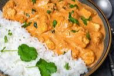 Paneer Curry with Rice dish
