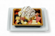 Fruit salad with ice cream