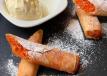 Gajjar Halwa Spring Rolls With Vanilla Ice Cream
