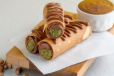 Crepe Roll Filled Pistachio Kunafa