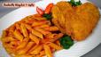 Breaded Chicken with Penne-دجاج بانية مع مكرونة بنة