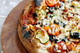 Vegetables With Mozzarella Cheese Pizza