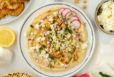 Hummus with Chicken and Nuts