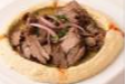 Meat Shawarma  Hummus plate