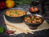 Veg Schezwan Fried Rice With Veg Manchurian Sauce