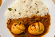 Egg curry & rice