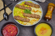 Meat Kebab Rice Meal
