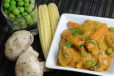 Baby Corn Mushroom with Green Peas Masala