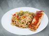 Paprika Salmon Spaghetti With Bell Peppers
