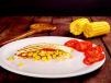 Grilled Pizza And Corn With Cheese Sandwich