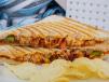 Grilled Pasta With Paneer And Cheese Sandwich