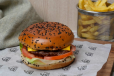 Beef Burger On Charcole