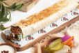 Meat Shawarma Double Saj Bread Sandwich