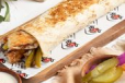 Chicken Shawarma Double Saj Bread Sandwich