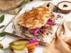 Meat Shawarma Palestinian Kamag Bread Sandwich