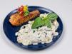 Salmon Fettuccine Alfredo