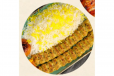 2 Skewer Kabab Meat  And Rice