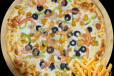 Meat Vegetables Pizza and Fries