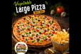 Vegetables Pizza and Fries