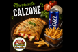 Margherita Calzone with Fries and Soft Drink