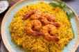 Pan-Fried Prawns Biryani