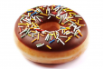 Choco iced with sprinkles