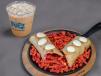Cheese And Cheetos Crepe With Freez Iced Coffee