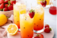 Passion Fruit with Strawberry Juice