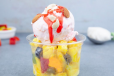 Mix Fruit Salad With Ice Cream