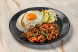 Basil Thai Stir-Fry With Egg and Rice (Pad Kra Pao)