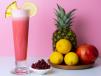 Pomegranate And Lemon Fresh Juices With Pineapple