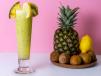 Kiwi And Lemon Fresh Juices With Pineapple