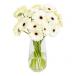 White Gerbera In Glass Vase