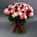 101 Mixed Pink, White And Red Roses Bouquet