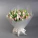 White And Pink Tulips Bouquet