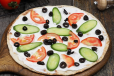 Labneh With Vegetables On Dough