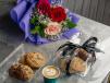 Bouquet With Cookies And Coffee