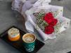 Special Bouquet With Cake And Coffee