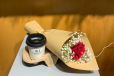 Coffee With One Rose Bouquet