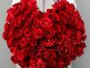 Heart Shape 50 Roses Bouquet