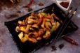 Sauteed Zucchini Baby Corn and Mushroom Ginger Chilli