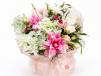 Mixed White and Pink Lilies Bouquet