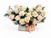 Basket Of Peach Roses