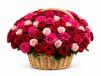 Red Pusha Pink Roses Basket