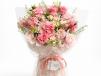 Elegant Pink Roses and Carnations Bouquet