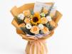 Peach Rose with Sunflower Bouquet