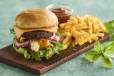 Veg Burgers with Fries