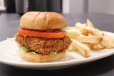 Paneer Burger with Fries