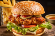 Zinger Burger With Fries